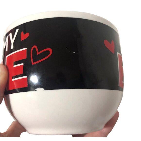 International MTY Coffee Mug 12oz Be My Bae Hearts Love Romantic Ceramic Cup - Picture 8 of 8